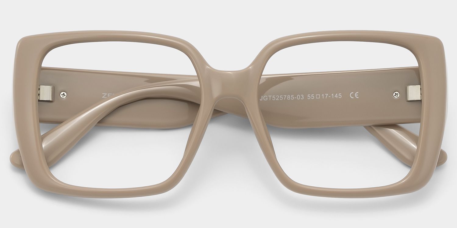 Affordable Maya Nude Brown Square Frames Glasses | ZEELOOL2