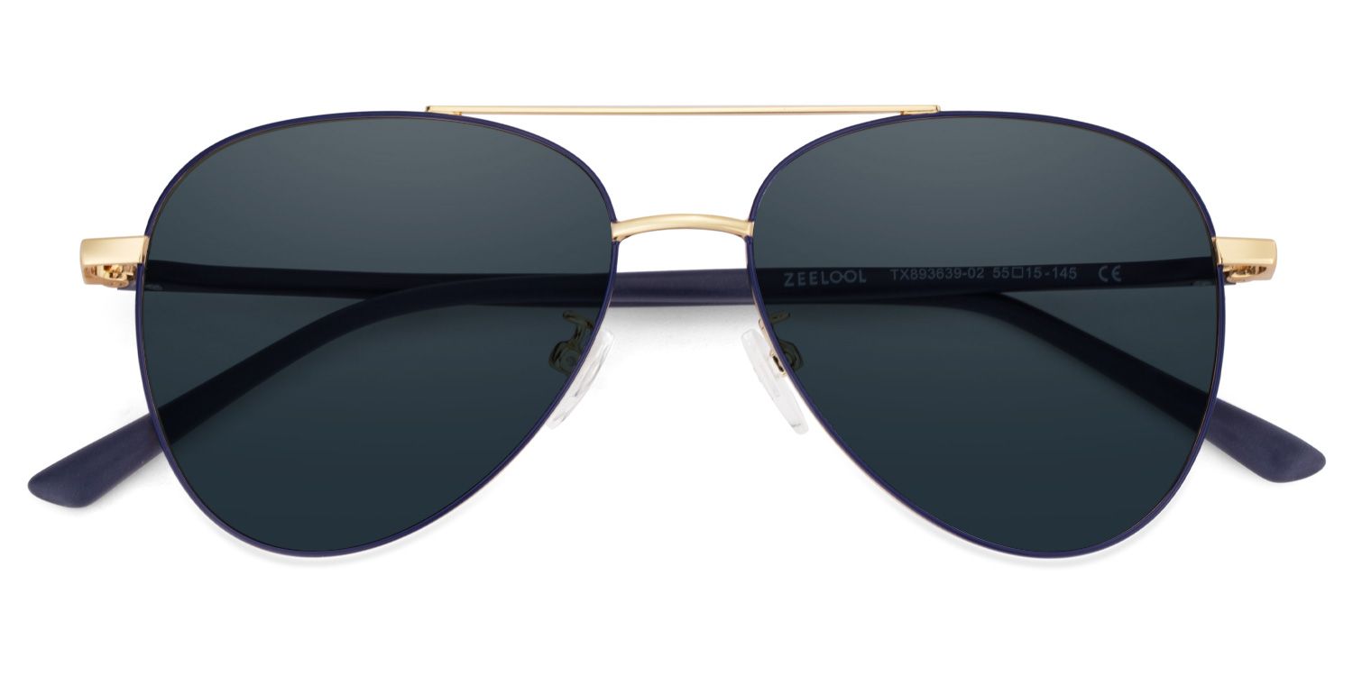 Paige Metal Blue-Gold Frame Sunglasses | ZEELOOL1