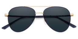 Paige Blue-Gold Aviator Sunglasses1