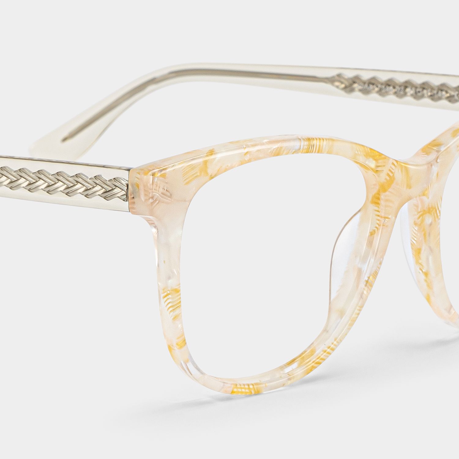 Julia Neon Yellow Rectangle Frame Glasses Online | ZEELOOL5