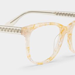 Julia Yellow Rectangle Glasses5