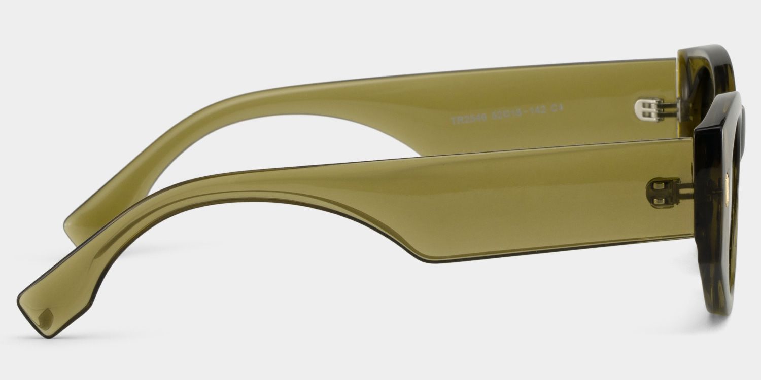 Reina Geometric Green Prescription Sunglasses | ZEELOOL3