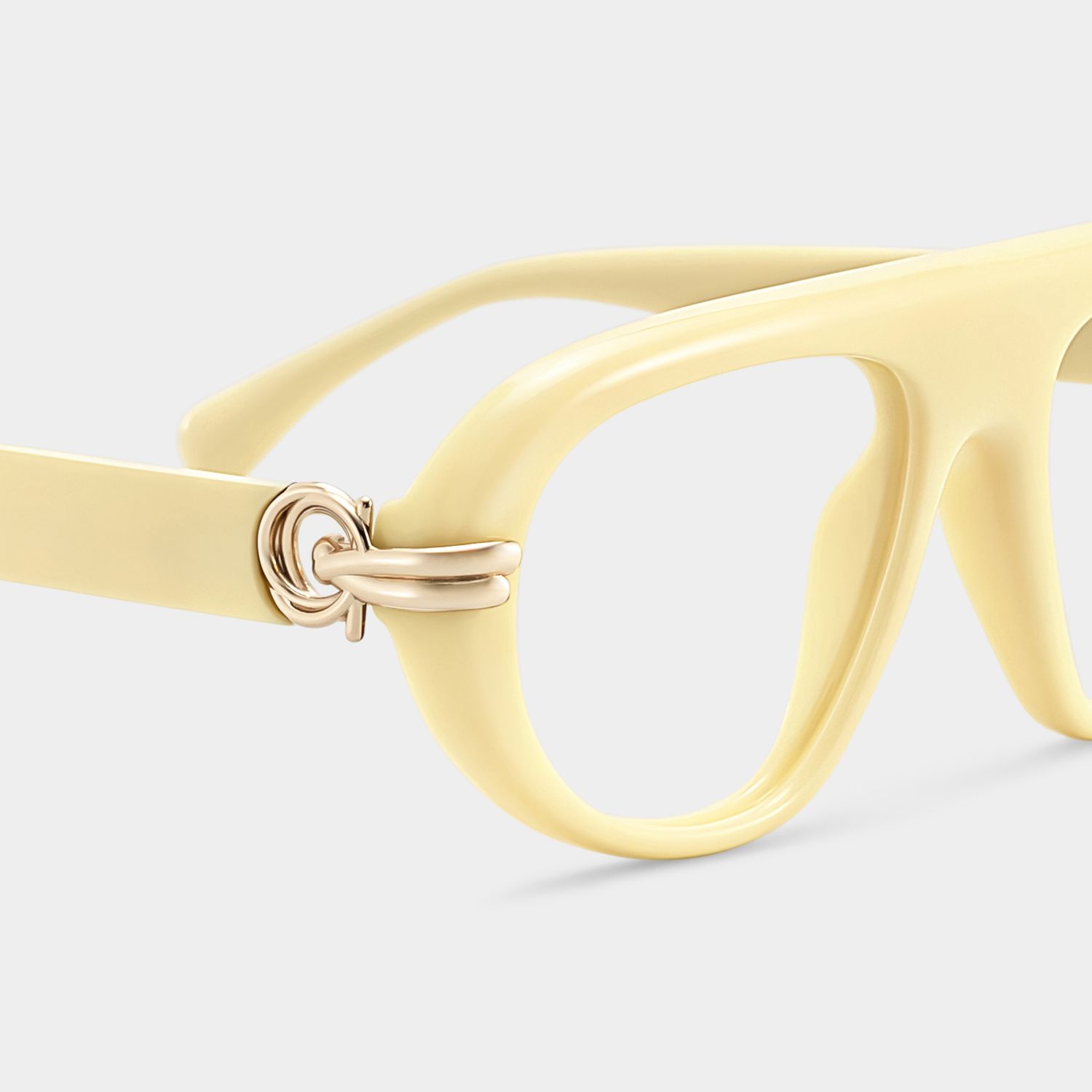 Aveline White Thin Aviator Full-Rim Glasses for Women | ZEELOOL4