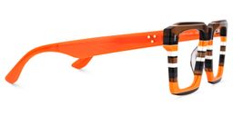 Kenish Orange Brown Square Glasses4