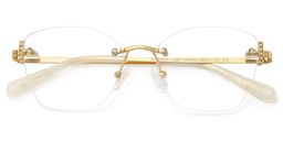 Jaxon Gold Rectangle Glasses1