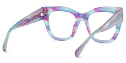 Minfia Blue Purple Square Glasses6