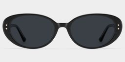 Lennon Black Oval Sunglasses1