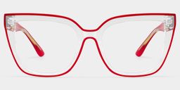 Mirta Red Square Glasses0