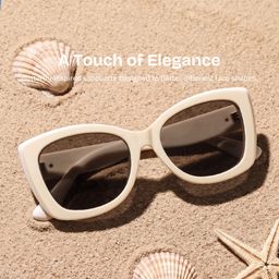 Rosie Cream White Butterfly Sunglasses0
