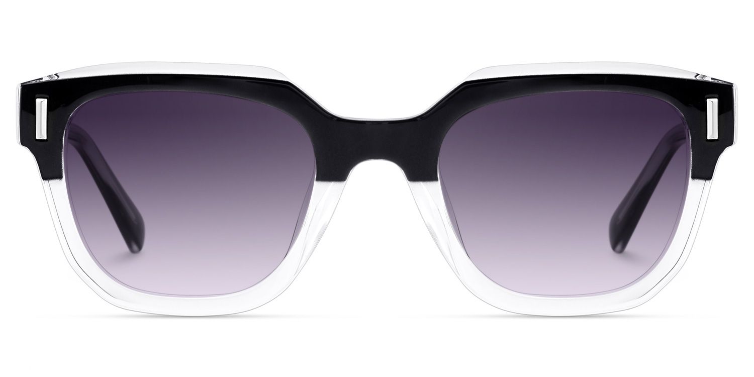 Nia Black Clear Square Sunglasses to Frame Your Face | ZEELOOL0