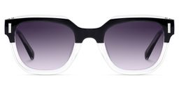 Nia Black Clear Square Sunglasses0