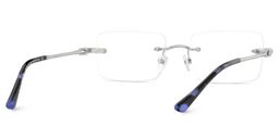 Peavy Silver Rectangle Glasses6