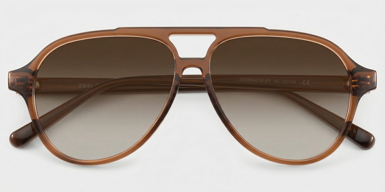 Drew Aviator Brown Sunglasses for Women & Men | ZEELOOL1