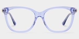 Isabella Clear Blue Square Glasses1