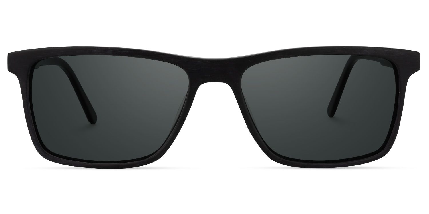 Daniel Rectangle Black Sunglasses for Women & Men | ZEELOOL0