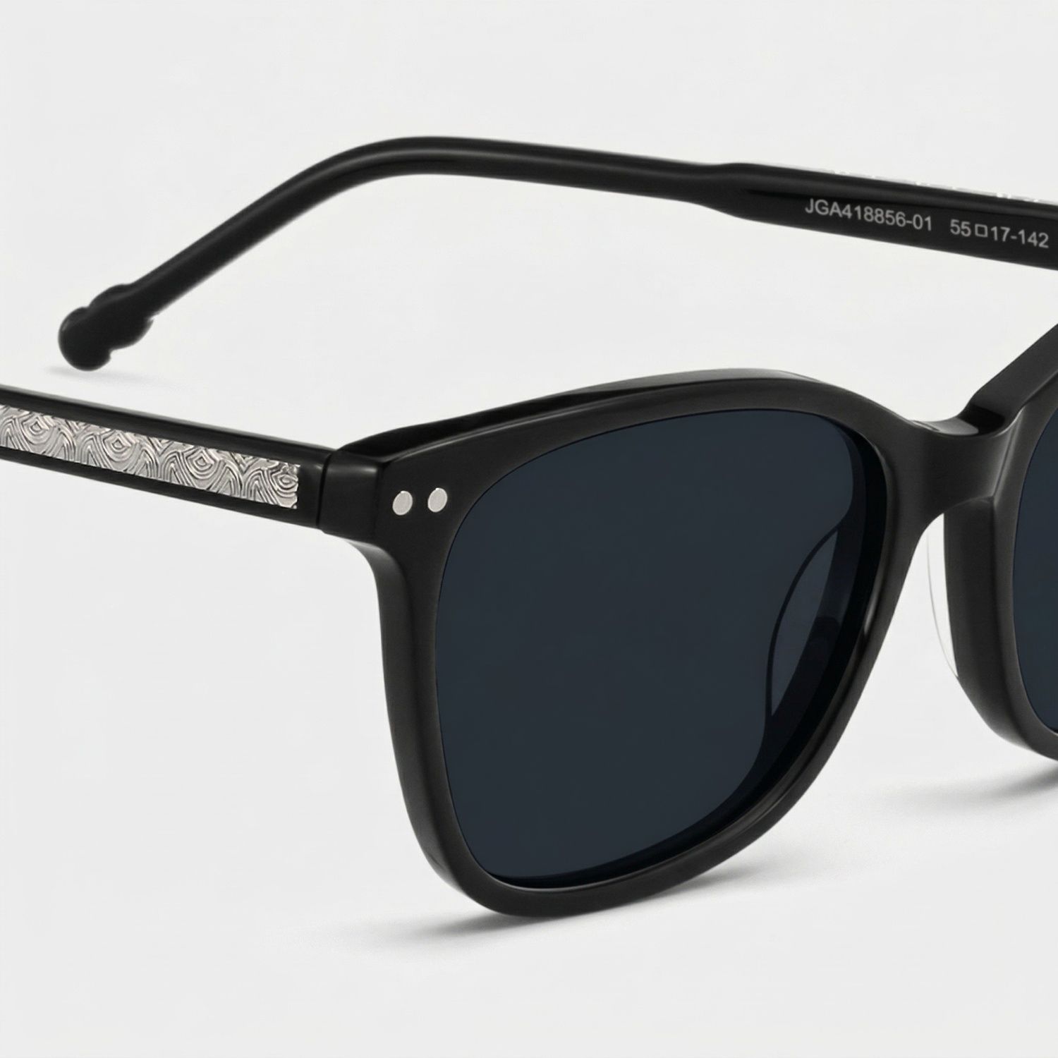 Marigold Black Rectangle Polarized Sunglasses for Driving | ZEELOOL4