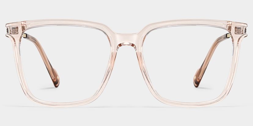 Zeyna Beige Square Glasses