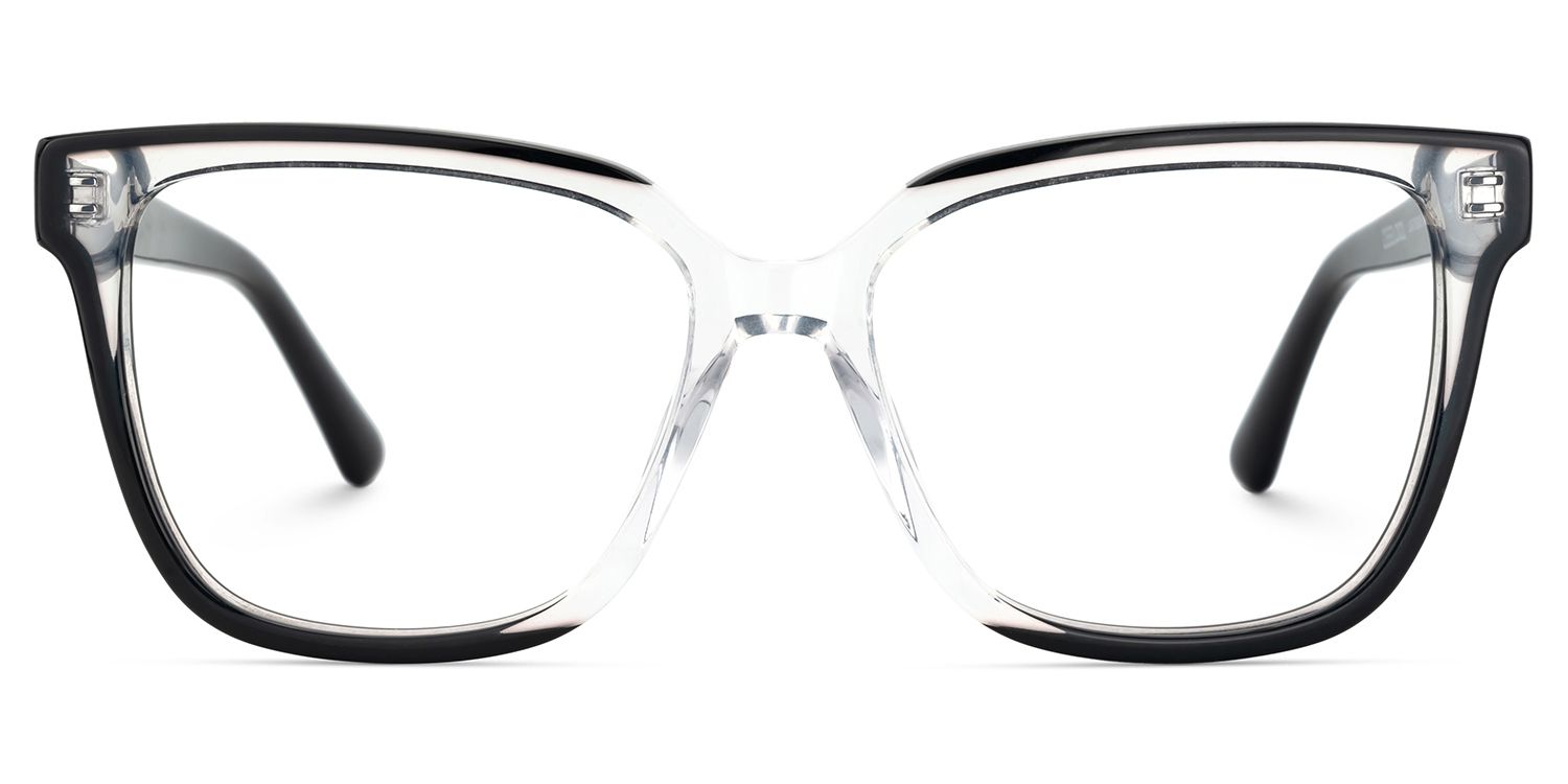 Benguie Black Clear Square Shape Eyeglasses | Zeelool1