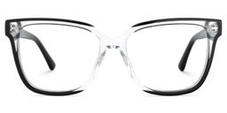 Benguie Black Clear Square Glasses1