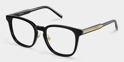 Hailey Black Square Glasses3