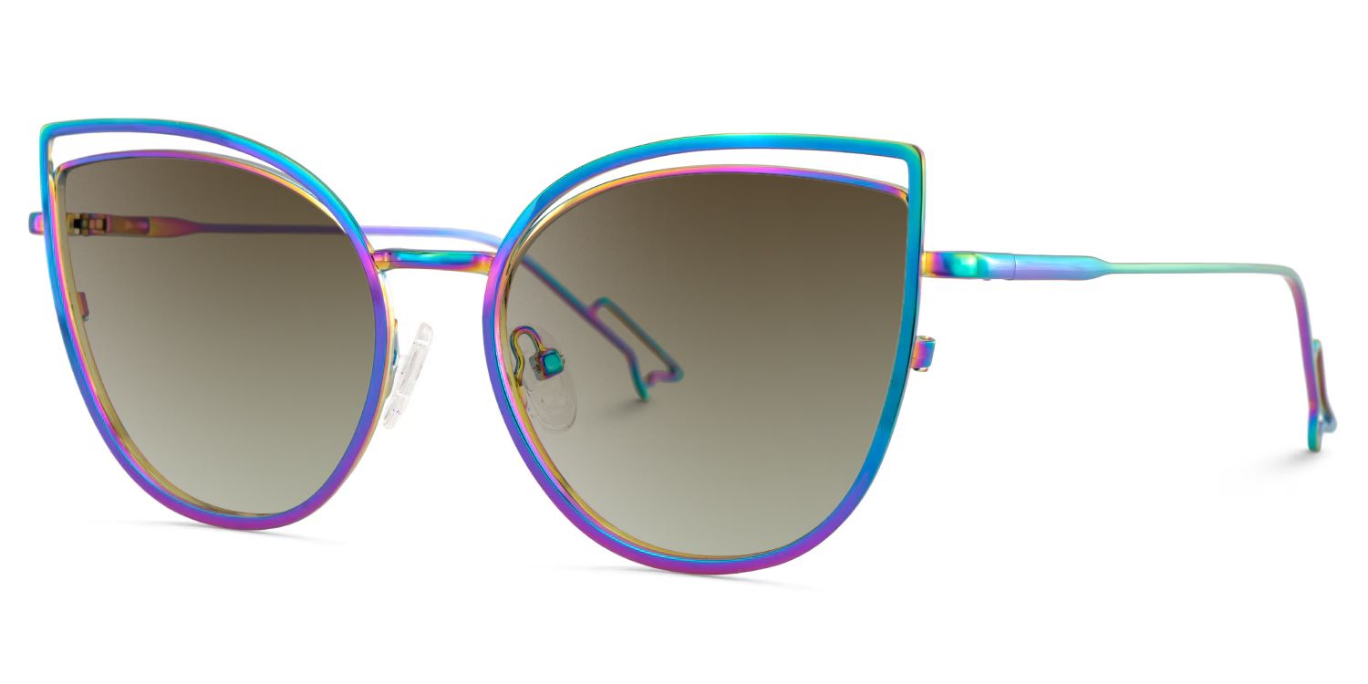 Spivey Iridescent Cat Eye Polarized Sunglasses for Driving | ZEELOOL2