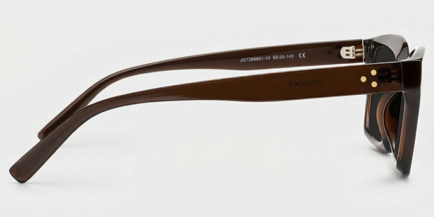 Marley Rectangle Style Dark Brown Frame Sunglasses | ZEELOOL3