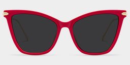 Hilary Red Butterfly Sunglasses0