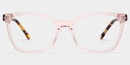 Marigold Pink Tortoise Rectangle Glasses1