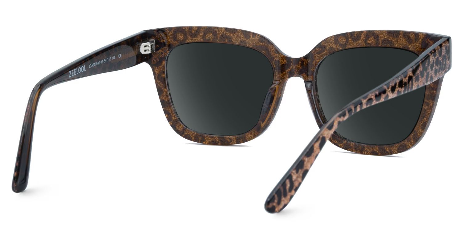 Yaniska Leopard Square Polarized Sunglasses for Driving | ZEELOOL3