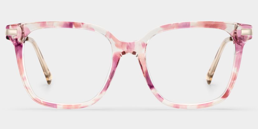 Jacqui Pink Tortoise Square Glasses