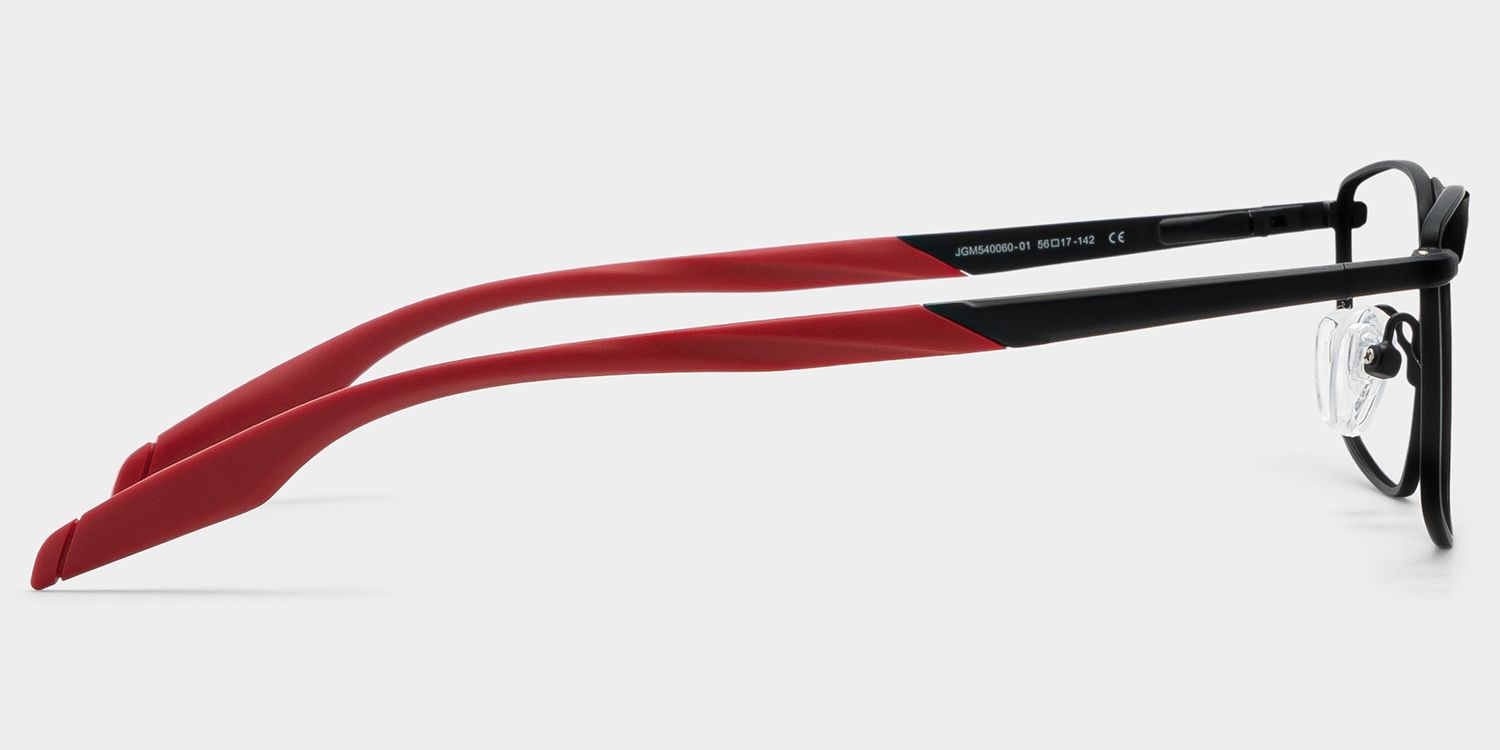 Scout Rectangle Black Frame Glasses for Men | ZEELOOL4
