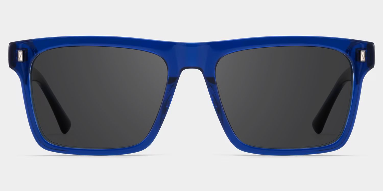 Henry Rectangle Blue Frame Sunglasses Online Sale | ZEELOOL0