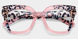 Malcolm Pink-Leopard Square Glasses2