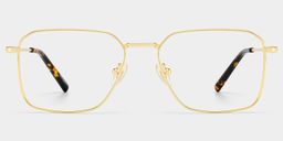 Leah Gold Rectangle Glasses1