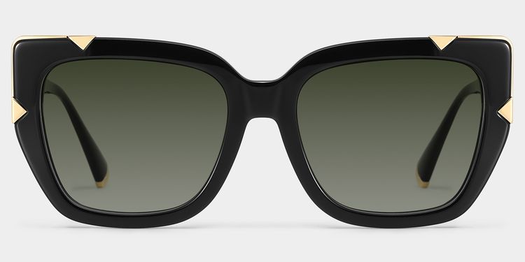 Dax Black Square Sunglasses
