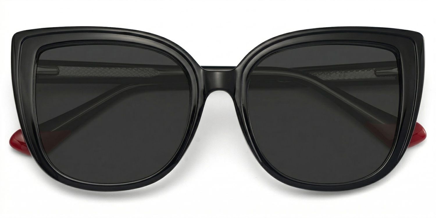 Fenn Cat Eye Style Black Frame Sunglasses | ZEELOOL1