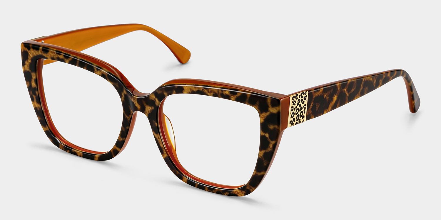 Square Frame Leopard Glasses on Sale3