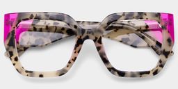 Viva Tortoise Pink Square Glasses2