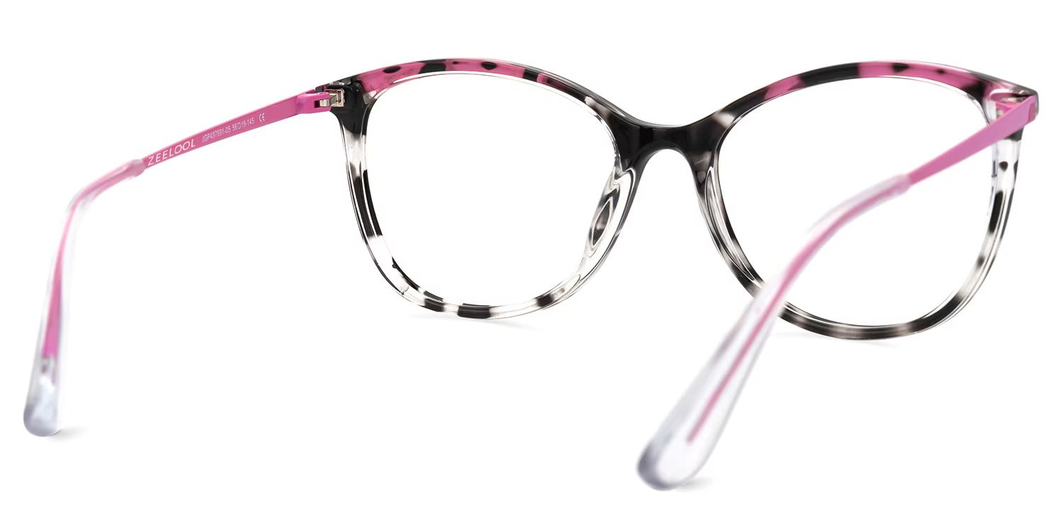 Jenee Thin Pink and Tortoise Glasses in Oval Design | Zeelool4