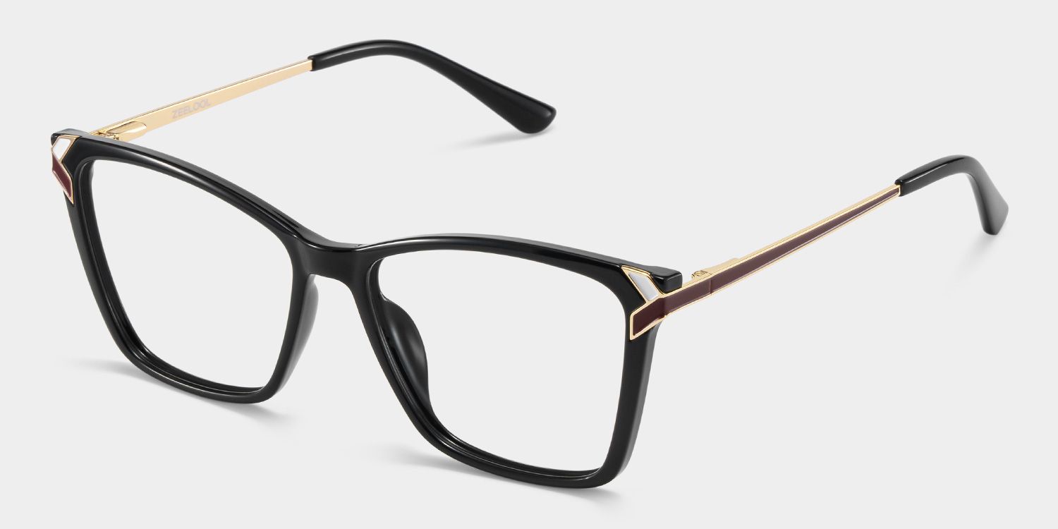 Tricee thin black square frame glasses Online | ZEELOOL3