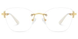 Jaxon Gold Rectangle Glasses0