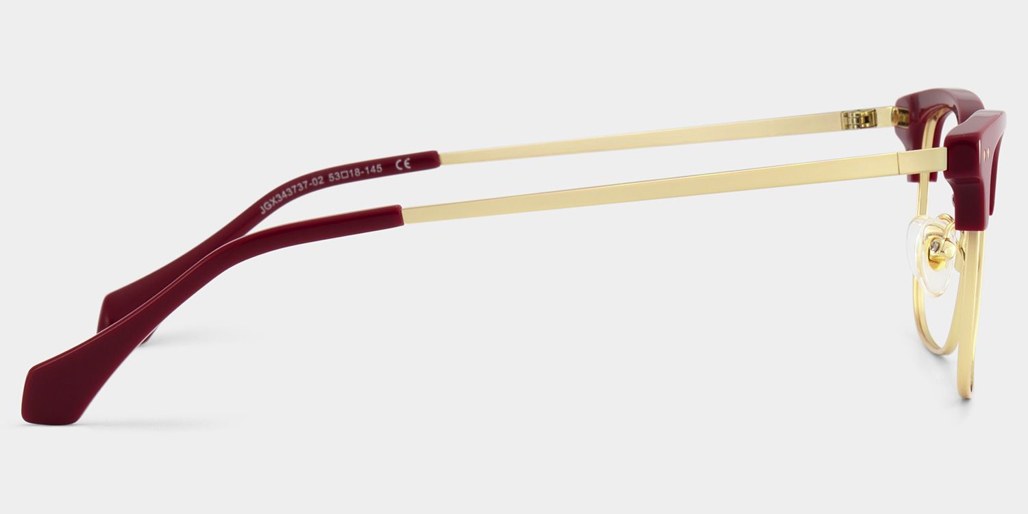 Nathan Red Frame Glasses with Browline Frame Online | ZEELOOL4