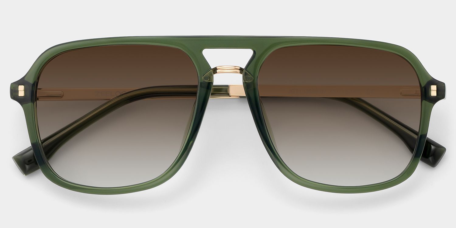 Kilworth Aviator Green Sunglasses for Women & Men | ZEELOOL1