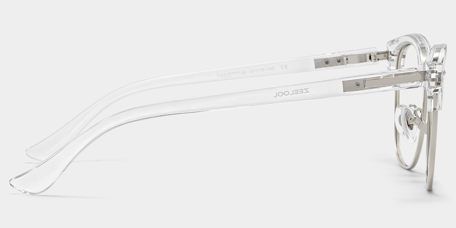 Lasha Clear Browline Mixed Frame Glasses for Women | ZEELOOL4