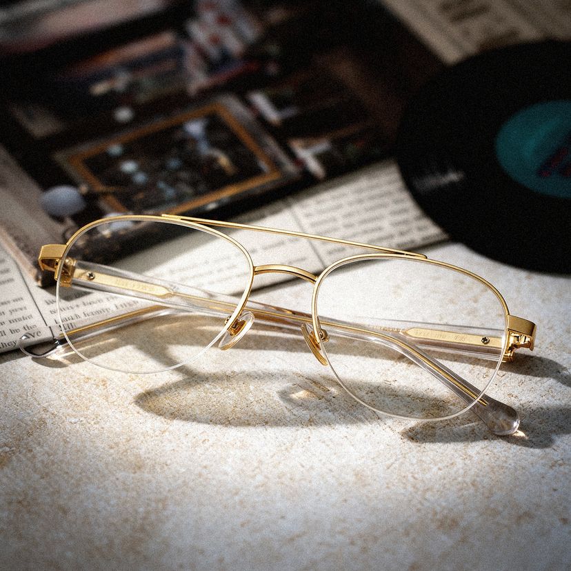 Emily Light Gold Aviator Glasses