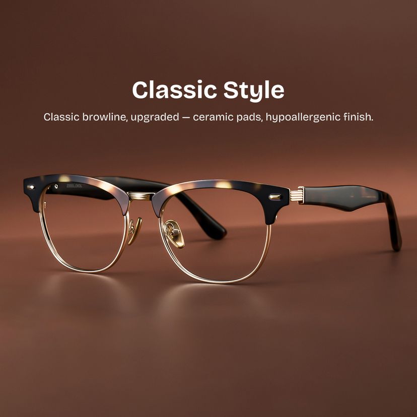 Penelope Tortoise Browline Glasses
