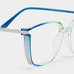 Rodz Blue-Green Square Glasses4