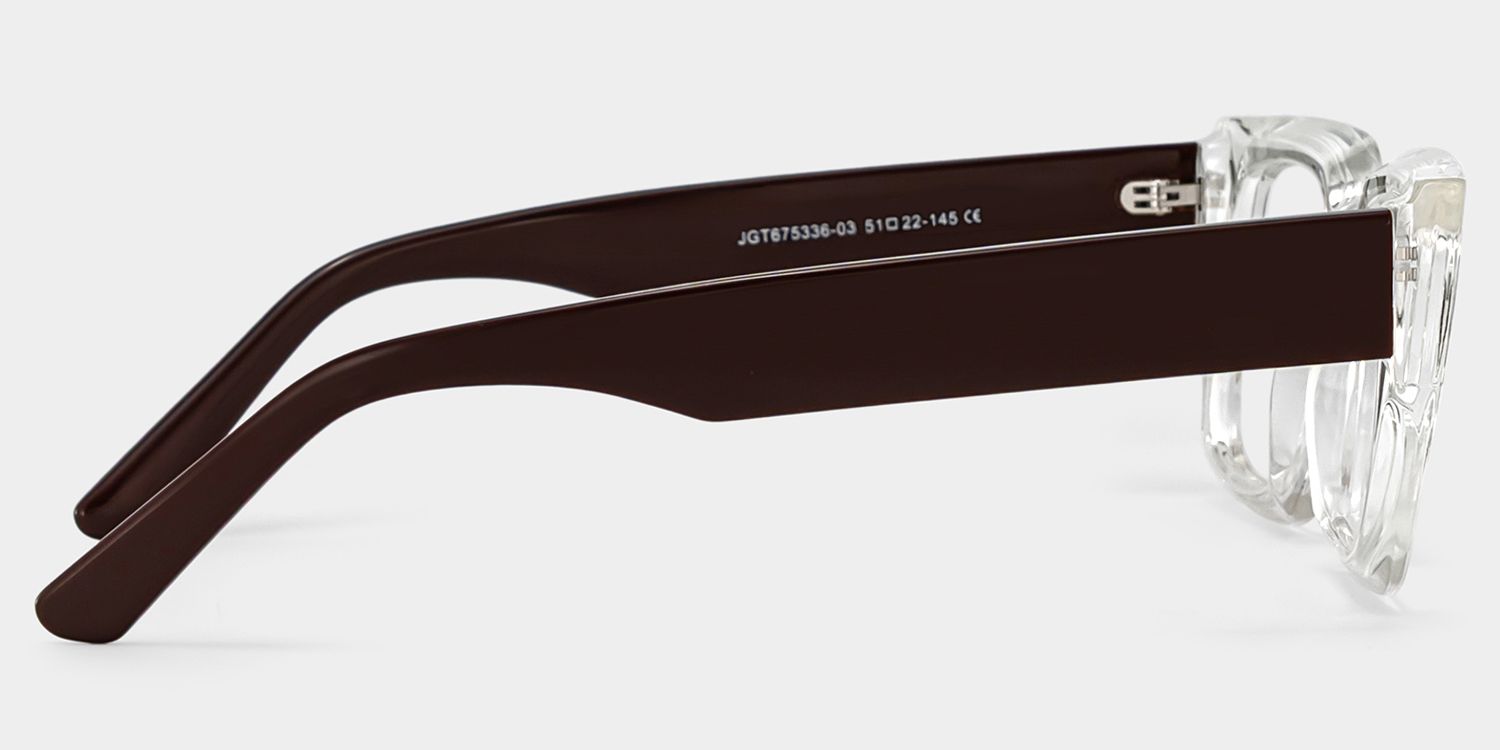Clear TR90 Rectangle Eyeglasses- Garza3