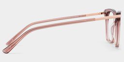 Eliot Clear Pink Rectangle Glasses4