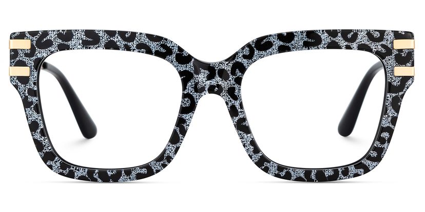 Lidia Gray Leopard Square Glasses